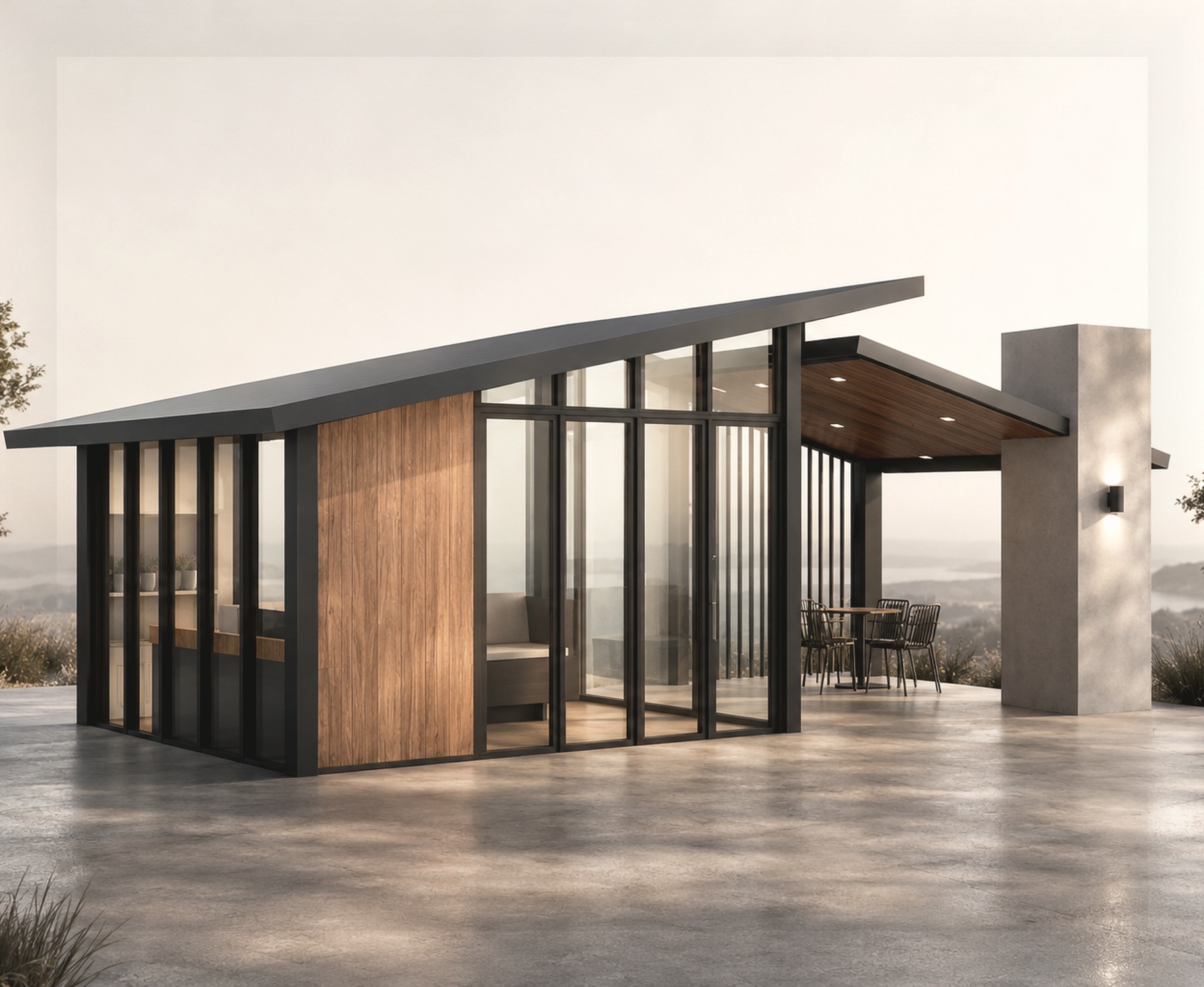 Modern tea house pavilion